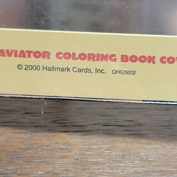Kiddie Car Classics Tin Sign "1943 Aviator Coloring Book Cover" SEALED - Picture 4 of 5